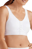 Amoena Womens Ester Post Surgical Bra, White 42C, Hook and eye front-closure makes it easy to put on and take off when mobility is limited! Retails $72+