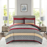 Mainstays Greek Key 7pc Bed in a Bag Set, King! Includes Sheets, Shams & Comforter!