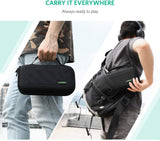 UGREEN Case for Nintendo Switch Portable Travel Carrying Case Shockproof Hard Shell Case Protective Bag Pouch with Carabiner for Switch Console and Accessories Black (Medium)