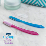 HYDRO SILK Schick Hydro Silk Touch-Up Multipurpose Exfoliating Dermaplaning Tool, Eyebrow Razor, and Facial Razor with Precision Cover, 3 Count