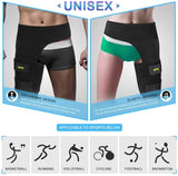 Yosoo Groin Support - Adjustable Neoprene Groin Strain Pain Wrap Compression Recovery Thigh Wrap Provide Pulled Groin Quad Hamstring Hip Injury Support for Men and Women (Black)