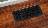 ACCORD Charleston Floor Register, 4-Inch x 10-Inch(Duct Opening Measurements), Matte Black