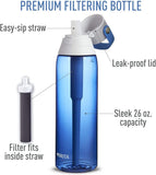 Brita Premium Filtering Water Bottle with Filter, BPA-Free, Sapphire, 768 mL, no package