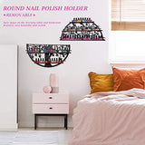 ERYTLLY Wall Mounted Nail Polish Rack, Acrylic Nail Polish Rack, Nail polish Display storage rack, Nail Polish Shelf Organizer, Salon Wall Display Shelf (Round) - Retails $56+