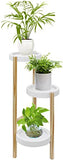 Welland Pine 3 Tier Corner Plant Stand Tall Indoor Plant Holders Plant Display Rack for Home Garden - Retails $75+