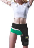 Yosoo Groin Support - Adjustable Neoprene Groin Strain Pain Wrap Compression Recovery Thigh Wrap Provide Pulled Groin Quad Hamstring Hip Injury Support for Men and Women (Black)