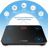 New in Box! Liorque Digital Body Weight Scale, Bathroom and BMI Scale with Smartphone App, 400 lb/180 kg, Black