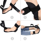 VIDELLY Foot Stretcher and Leg Stretcher Strap Bundle Yoga Rehabilitation Stretching Strap Foot Drop Correction Leg Stretch Band Improve Flexibility Yoga Ligament Stretching Belt for Ankle Feet,Black