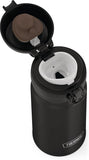 Thermos 12-Ounce Stainless Steel Direct Drink Double Wall Sport Bottle, Black