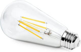 LVWIT ST64 LED Filament Bulb, Dimmable 800 Lumens, E26 Medium Base 60W Bulbs, 2700K Warm White, Edison Style Light Bulbs, 6 Pack - Retails $37+
