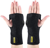 Wrist Brace, Yosoo Night Sleep Adjustable Neoprene 1 Pair Wrist Splint Hand Brace for Wrist Carpal Tunnel Syndrome Support, Arthritis, Sprains and Bursitis, Black