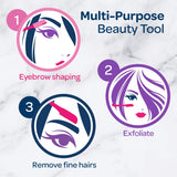 HYDRO SILK Schick Hydro Silk Touch-Up Multipurpose Exfoliating Dermaplaning Tool, Eyebrow Razor, and Facial Razor with Precision Cover, 3 Count