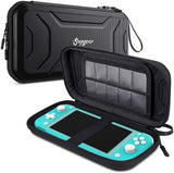 SUPGEAR Case for Nintendo Switch Lite, Protective Hard Shell Travel Carrying Case Pouch for Nintendo Switch Lite Console & Accessories with 10 Game Cartridges (Black)