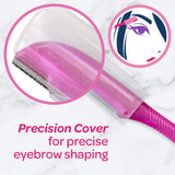 HYDRO SILK Schick Hydro Silk Touch-Up Multipurpose Exfoliating Dermaplaning Tool, Eyebrow Razor, and Facial Razor with Precision Cover, 3 Count