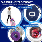 BCOZZY Kids Neck Pillow for Car & Airplane, Perfect Toddler Kids Travel Pillow, Road Trip Essentials, for Kids Boys & Girls, Soft, Washable, Carry Bag, 3-7 Years Old, Navy - with pink bag, Retails $76+