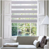KELIXU Horizontal Window Shade Blind Zebra Dual Roller Blinds Day and Night Blinds Curtains，Easy to Install, 25.6" x 59",Gray