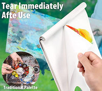 Paint Palette Pad, Ohuhu 1 Pack A4 8.3"x12" 68LB/105GSM Foundation Disposable Palette Paper Pad with Thumb Hole for Mixing Acrylic Paint Oils Watercolors Caseins Gouache-Paint Mixing Palette, Artist Gift