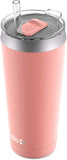 Ello Beacon Vacuum Insulated Stainless Steel Tumbler with Optional Straw - Coral