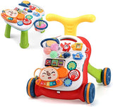 CUTE STONE Sit-to-Stand Learning Walker, 2 in 1 Baby Walker, Kids Early Educational Activity Center, Multifunctional Removable Play Panel, Baby Music Learning Toy Gift for Infant Boys Girls - Retails $80+