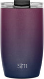 Simple Modern Travel Coffee Mug Insulated Stainless Steel Thermos Cup Voyager with Straw and Clear Flip Lid 12oz (350ml) Tumbler, Ombre: Mystic Moon