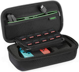UGREEN Case for Nintendo Switch Portable Travel Carrying Case Shockproof Hard Shell Case Protective Bag Pouch with Carabiner for Switch Console and Accessories Black (Medium)