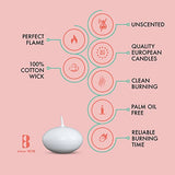 Bolsius Floating Candles - White Bag of 20! Burn time 4.5 hours