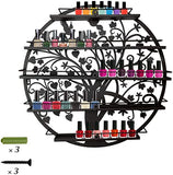ERYTLLY Wall Mounted Nail Polish Rack, Acrylic Nail Polish Rack, Nail polish Display storage rack, Nail Polish Shelf Organizer, Salon Wall Display Shelf (Round) - Retails $56+
