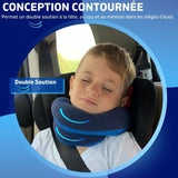 BCOZZY Kids Neck Pillow for Car & Airplane, Perfect Toddler Kids Travel Pillow, Road Trip Essentials, for Kids Boys & Girls, Soft, Washable, Carry Bag, 3-7 Years Old, Navy - with pink bag, Retails $76+