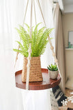 TIMEYARD Macrame Plant Hanger - Indoor Hanging Planter Shelf - Decorative Flower Pot Holder - Boho Bohemian Home Decor, in Box, for Succulents, Cacti, Small Plants