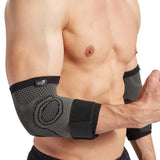 Bodyprox Elbow Compression Sleeves with Support Strap, size Large