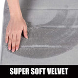 Olanly Memory Foam Soft Bath Mats Non-Slip Absorbent Bathroom Rugs Rubber Back Runner Mat for Kitchen Bathroom Floors 17"x47", Grey