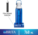 Brita Premium Filtering Water Bottle with Filter, BPA-Free, Sapphire, 768 mL, no package
