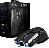 EVGA X17 Gaming Mouse, Wired, Black, Customizable, 16,000 DPI, 5 Profiles, 10 Buttons, Ergonomic 903-W1-17BK-KR, Retails $65+