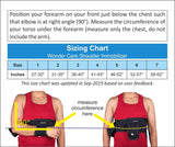 Wonder Care-Left Right Shoulder Immobilizer Arm Sling Elastic Brace for Clavicle Collar Bone Dislocation Subluxation Shoulder stabilizer Compression Brace After Rotator Cuff Surgery - Black-Size 3 (36-40")