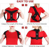 Schiara Posture Corrector for Men and Women - Comfortable Upper Back Brace, Adjustable Back Straightener Support for Neck, Back & Shoulder