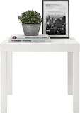 Ameriwood Home Parsons, White End Table New in Box, Only have 1 in stock!