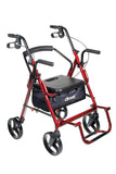 Drive 795BU Duet Dual Function Transport Wheelchair Walker Rollator, Burgundy, Retails $310+