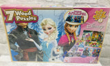 Disney Frozen 7 Puzzles in Wooden Storage Box! Great for hand eye coordination All puzzles fit neatly into the included storage tray!