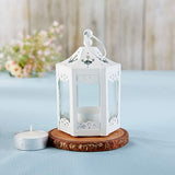 Kate Aspen White Hexagon Mini Decorative (Set of 6) -Rustic Wedding Décoration or Home Lantern, One Size
