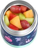 THERMOS FUNTAINER 10 Ounce Stainless Steel Kids Food Jar, Ocean, has small dent on one side