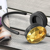 Art & Sound Faceted On-Ear Wired Headphones | Over The Ear Wired Stereo Headphones with Adjustable Headband, Soft Ear Cushioned Pads, Foldable Design – 3.5mm Jack (Gold)