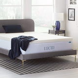 LUCID 3 Inch Ventilated Memory Foam Mattress Topper - Fits Double & Full XL, Retails $245+