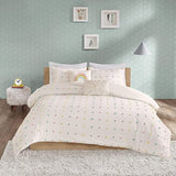 Urban Habitat Kids Callie Cotton Jacquard Pom Comforter Set Multi Full/Queen, Retails $360