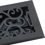 ACCORD Charleston Floor Register, 4-Inch x 10-Inch(Duct Opening Measurements), Matte Black
