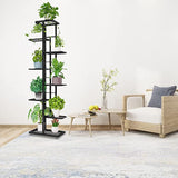 New in box! ZZBIQS Indoor/Outdoor Metal 8 Tier Plant Stand Holder (Dark grey)! Could also be use for bookshelf, display rack etc!
