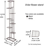 New in box! ZZBIQS Indoor/Outdoor Metal 8 Tier Plant Stand Holder (Dark grey)! Could also be use for bookshelf, display rack etc!
