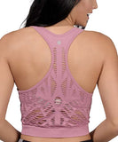New Nordstrom Cutout Cropped Seamless Top 90 DEGREE BY REFLEX in Rose, Sz M/L!