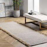 Wayfair Item! nuLOOM Flatweave Natural Fiber Fenella Runner Rug, 2' 6" x 6', Grey - Retail w/tax $194