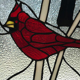 Stunning River of Goods Cardinal 18.5 Inch High Stained Glass Window Panel, Red, Orange - Retails $145+