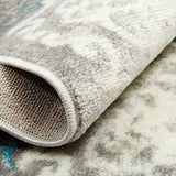 Home Dynamix Boho Andorra Transitional Damask Area , Grey-Blue, 6'6"x9'6" Retails $190+